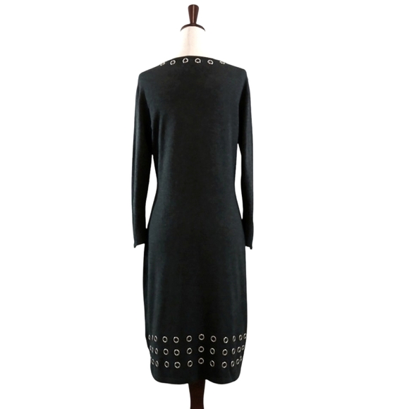 🎁NWOT Calvin Klein Dress. Grommets on Neckline & Bottom Zippers on Sleeve Cuffs - Picture 3 of 15